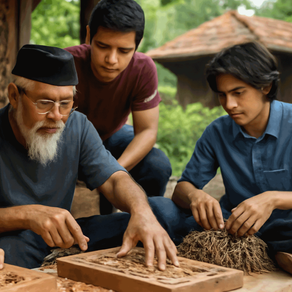 Create a vibrant image that illustrates MACPA's workshops. The scene should display a group of participants engaged in hands-on learning, with instructors actively guiding them. Use bright, encouraging lighting to enhance the educational atmosphere, with a color palette composed of blues and yellows to evoke motivation and innovation. Include props like learning materials, tools, and project demonstrations. The setting should be inviting, showcasing an encouraging and dynamic learning environment in high quality.